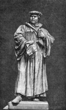 The Luther Celebration in Germany: the statue of Luther at Eisleben, 1883. Creator: Unknown.