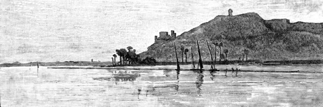 Sketches of Upper Egypt: approach to Assouan, 1883. Creator: Unknown.