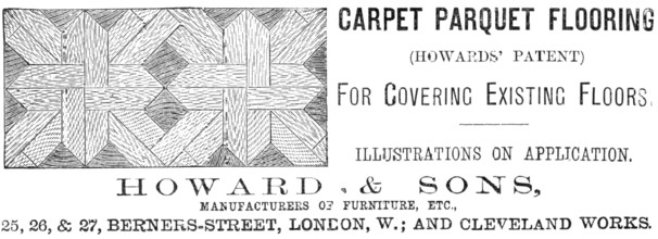 Howard & Sons, Carpet Parquet Flooring, 1883.  Creator: Unknown.