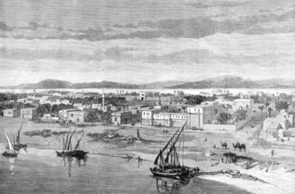 Dongola, in the Soudan, the birthplace of the Mahdi, from a sketch by Mr. Bakewell, 1883. Creator: Unknown.