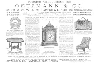 Oetzmann & Co., furniture, 1883.  Creator: Unknown.