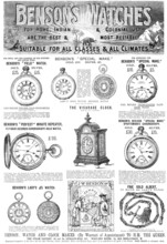 Benson's Watches, 1883. Creator: Unknown.