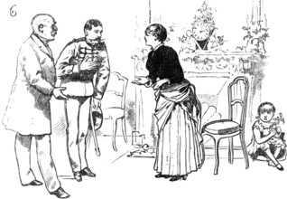 An English Christmas in Paris, drawn by A. Forestier, 1883.  Creator: Unknown.