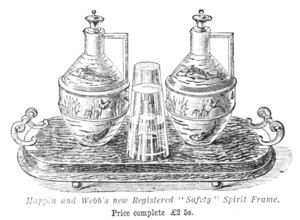 Mappin and Webb's new Registered "Safety" Spirit Frame, 1883. Creator: Unknown.