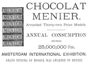 Chocolat Menier, 1883.  Creator: Unknown.