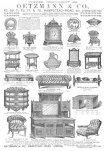 Oetzmann & Co, Furniture, 1883. Creator: Unknown.