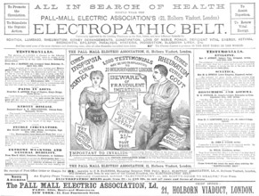 Electropathic Belt, 1883.  Creator: Unknown.