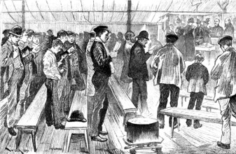 The Gasworkers’ Strike: Sunday Service at the South Metropolitan Gas Company’s works, 1890. Creator: Unknown.