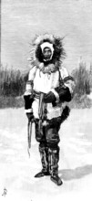 The Earl of Lonsdale in his Arctic travelling dress, 1890. Creator: Unknown.