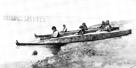 Lord Lonsdale’s travels in the Arctic regions of North America: a Bidarka voyage, Alaska..., 1890. Creator: Unknown.