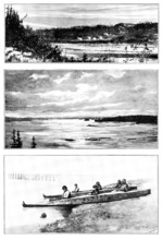 Lord Lonsdale’s travels in the Arctic...Fort Norman; Mackenzie River; Bidarka voyage, Alaska.., 1890 Creator: Unknown.