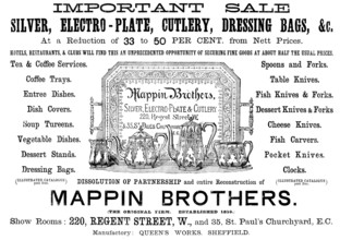 Advertisement for Mappin Brothers, 1890. Creator: Unknown.