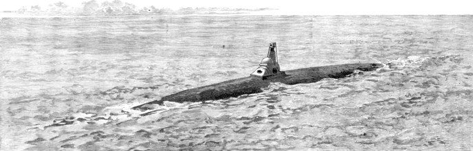 The new Spanish submarine torpedo-vessel, El Peral, at Cadiz: the Peral sinking, 1890. Creator: Unknown.