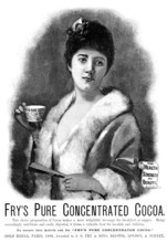 Advertisement for Fry’s Pure Concentrated Cocoa, 1890. Creator: Unknown.