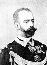 The late Duke of Aosta, Prince Amadeo of Italy, ex-King of Spain, 1890. Creator: Unknown.