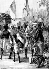 Emin Pasha Relief Expedition - Stanley’s departure from Yambuya Camp:...Final Instructions..., 1890. Creator: R. Taylor.