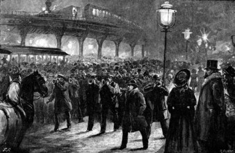 Bringing in the New Year in New York, 1890. Creator: R. Taylor.