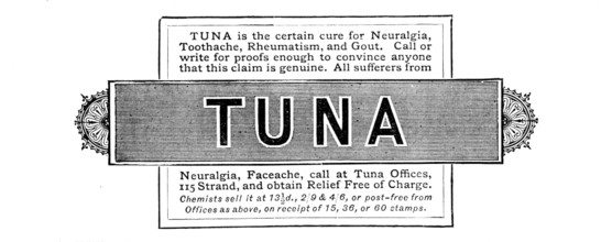 Advertisement for Tuna, 1890. Creator: Unknown.