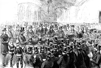 Funeral of the Rev. Dr. Adler: service in the Chapel, Willesden, 1890. Creator: Unknown.