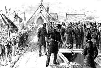 Funeral of the Rev. Dr. Adler: scene at the grave, 1890. Creator: Unknown.