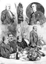 Dinner at the Savage Club to Mr. Toole on his departure to Australia, 1890. Creator: P Naumann.
