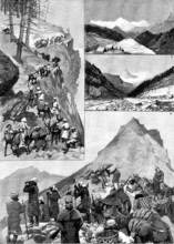 With the Niti Field Force, on the road to the Thibetan Frontier, 1890. Creator: R. Taylor.