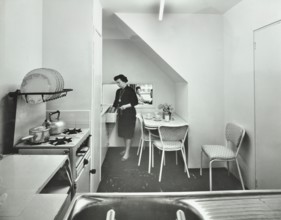 68 Burley House, Mountmorres Estate, Stepney Green, London: kitchen, 1962. Creator: Unknown.