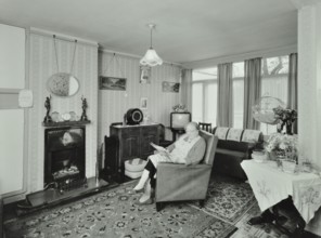 22 Minstead Gardens, Alton Estate, Wandsworth, London: living room, 1960. Creator: Unknown.