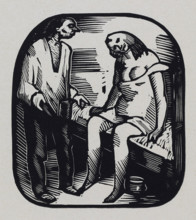 From the series "Wine, women and cards", 1920. Creator: Vasyl' Masyutin.