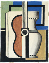 Composition with a Guitar, early 20th century.  Creator: Fernand Leger.