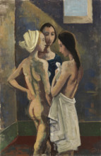 Three girls, 1943. Creator: Karl Hofer.