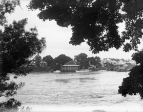River in flood, (Brisbane?), c1900s. Creator: Robert Augustus Henry L'Estrange.