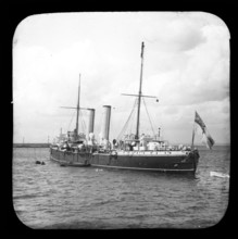 Steam ship, unknown name/location, c1900s. Creator: Robert Augustus Henry L'Estrange.