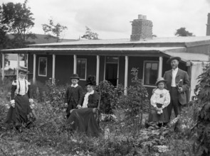 A family photograph: Elizabeth Esplain L'Estrange, Frederick Robert L'Estrange...c1897. Creator: Robert Augustus Henry L'Estrange.