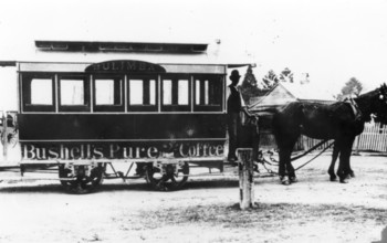 Horsedrawn tram in Brisbane, c1890s. Creator: Unknown.