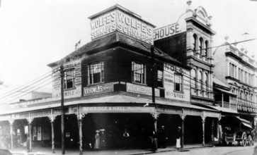Corner George and Queen Streets, c1884. Creator: Unknown.