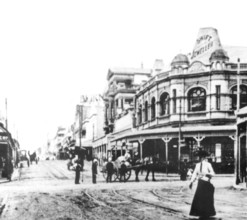 Swift's Jewellery Store on the corner of Wickham and Brunswick Streets, Fortitude Valley, 1901. Creator: Unknown.