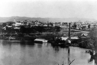 Brisbane Gas Works near Petrie Bight, Brisbane, c1868. Creator: Unknown.
