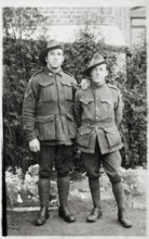 Bernard Laurence 'Barney' Nugent and friend Robert 'Bob' Waugh, Christmas 1917. Creator: Murphy.