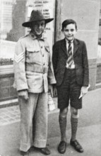 Bernard Laurence 'Barney' Nugent and son Ken, 1943. Creator: Murphy.