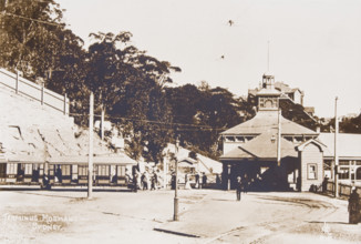 Mosman tram terminus at Mosman Bay, 1907. Creator: Unknown.