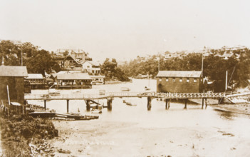 Bridge across Mosman Bay, c1910. Creator: Unknown.