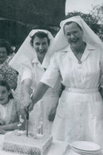 Matrons Joan Gardner and Hilda Vischer at St Monan's Hospital, 146 Holt Avenue, Cremorne, c1950. Creator: Unknown.