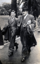 Frank Page with his son, Thomas. Creator: Unknown.