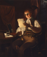 Man Reading by Candlelight, between 1805 and 1808. Creator: Rembrandt Peale.