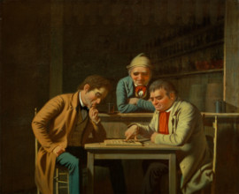 The Checker Players, 1850. Creator: George Caleb Bingham.