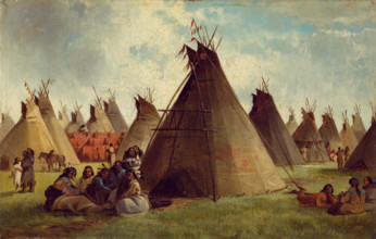 Prairie Indian Encampment, c1870. Creator: John Mix Stanley.