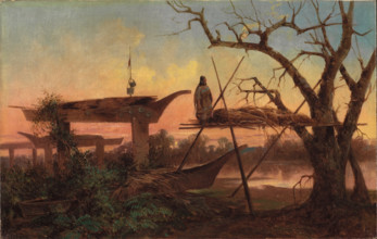 Chinook Burial Grounds, c1870. Creator: John Mix Stanley.