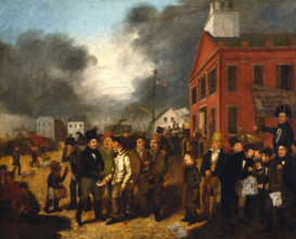 First State Election in Detroit, Michigan, 1837, (c1837). Creator: Thomas Mickell Burnham.