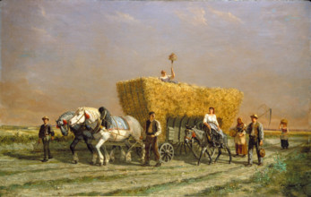 Last Load of Wheat, 1892. Creator: Jules Jacques Veyrassat.